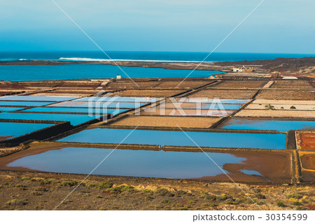 Salinas de Janubio, salt mine, lanzarote, Spain Salinas de Janubio, salt mine, lanzarote, Spain 30354599