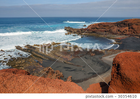 Green Lagoon at El Golfo, Lanzarote Island, Spain Green Lagoon at El Golfo, Lanzarote Island, Spain 30354610