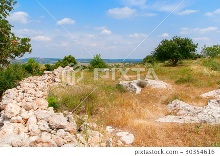 Archeological ruins in Beit Guvrin, Israel. 30354616