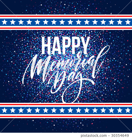 Happy Memorial Day card. National american holiday 30354649