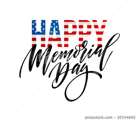 Happy Memorial Day card. National american holiday 30354692