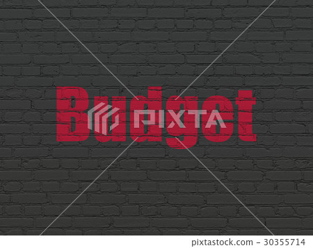 Money concept: Budget on wall background Money concept: Budget on wall background 30355714