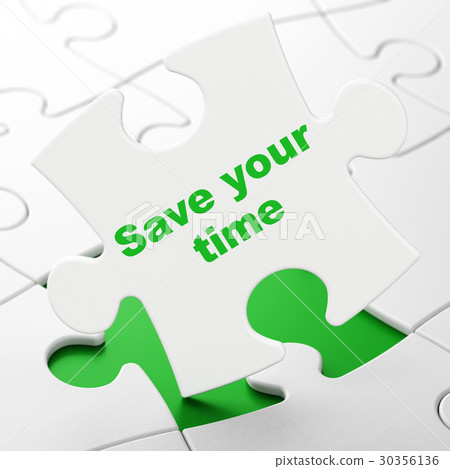 Time concept: Save Your Time on puzzle background Time concept: Save Your Time on puzzle background 30356136