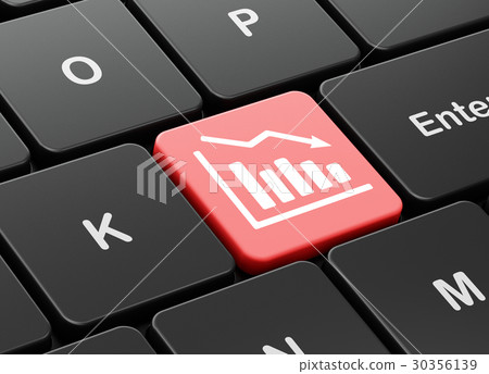 Advertising concept: Decline Graph on computer Advertising concept: Decline Graph on computer 30356139