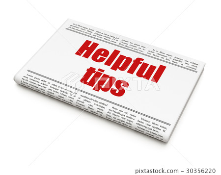 Learning concept: newspaper headline Helpful Tips 30356220