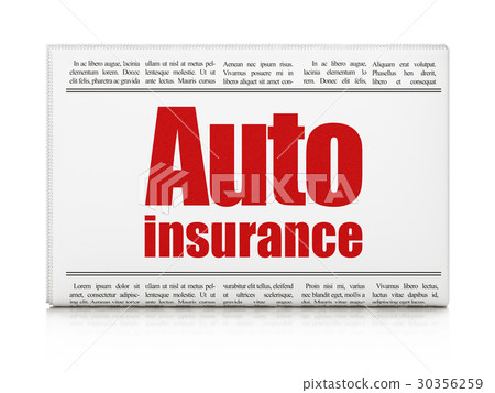 Insurance concept: newspaper headline Auto 30356259