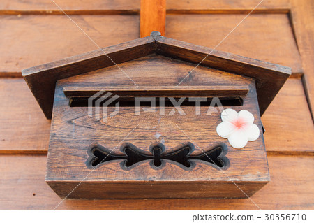 Woodcarving. White flower 30356710