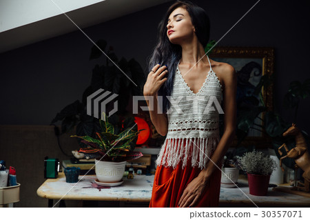 portrait of girl close-up lifestyle ,wearing portrait of girl close-up lifestyle ,wearing 30357071