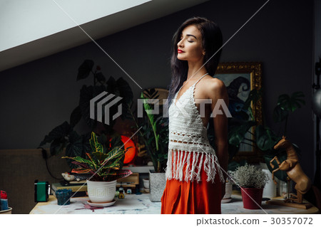 portrait of girl close-up lifestyle ,wearing portrait of girl close-up lifestyle ,wearing 30357072