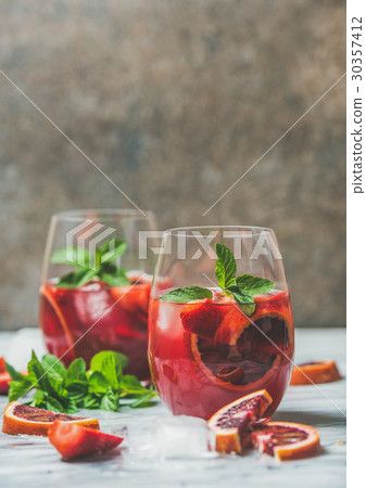 Blood orange and strawberry summer Sangria with Blood orange and strawberry summer Sangria with 30357412