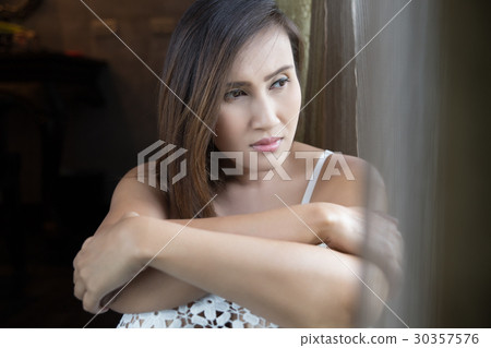 Serious sad woman t 30357576