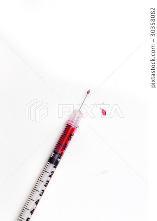 Syringe with blood Syringe with blood 30358082