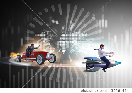 Competition concept with business people competing 30361414