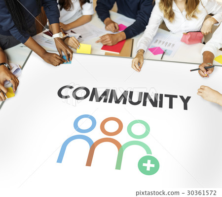 Community Cooperation Corporate People Graphic Word Community Cooperation Corporate People Graphic Word 30361572