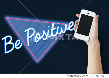Be Positive Optimistic Attitude Word 30361970