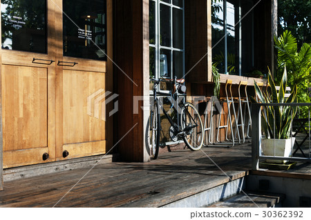 Bicycle Parked Outside Shop 30362392