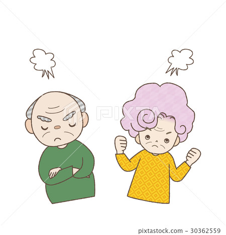 Senior couple fight - Stock Illustration [30362559] - PIXTA