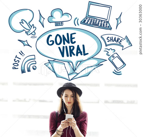 Social Media Viral Ideas Outside Box Sketch Concept 30363000