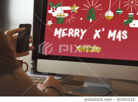 Merry X'mas Christmas Celebration Concept Merry X'mas Christmas Celebration Concept 30363310