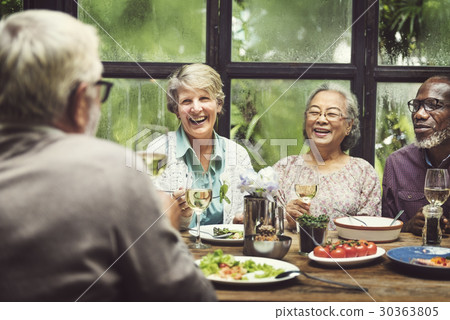 Group of Senior Retirement Meet up Happiness Concept 30363805