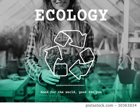 Ecology Recycle Sign Icon Symbol Word Ecology Recycle Sign Icon Symbol Word 30363834