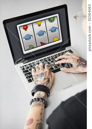 Slot Machine Mortar Board Graduation Education 30364063