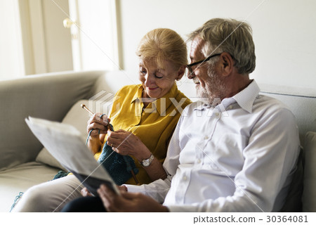 Senior Couple Read Newspaper Crochet Senior Couple Read Newspaper Crochet 30364081