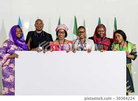 Diverse People Show Board Placard Copy Space 30364224
