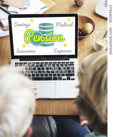 Retirement Senior Plan Coins Investment Graphic Concept 30364622