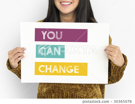 Woman Portrait Copy Space Studio Background Concept Woman Portrait Copy Space Studio Background Concept 30365076
