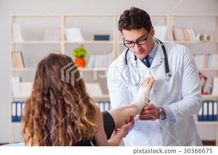 Traumatologist is taking care of the patient Traumatologist is taking care of the patient 30366675