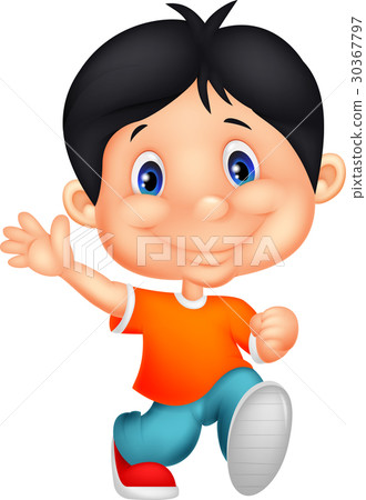 Happy little boy cartoon Happy little boy cartoon 30367797