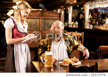 Outgoing female writing order of wonder bearded 30373779