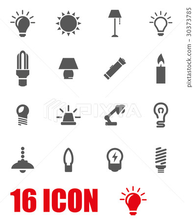 Vector grey light icon set - Stock Illustration [30373785] - PIXTA