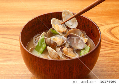 Clam miso soup Clam miso soup 30374569