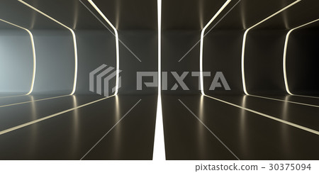 Dark abstract futuristic tunnel Dark abstract futuristic tunnel 30375094