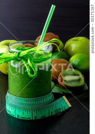 Green smoothie near centimeter and Green smoothie near centimeter and 30375167