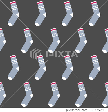 Grey Sock Seamless Pattern - Stock Illustration [30375799] - PIXTA