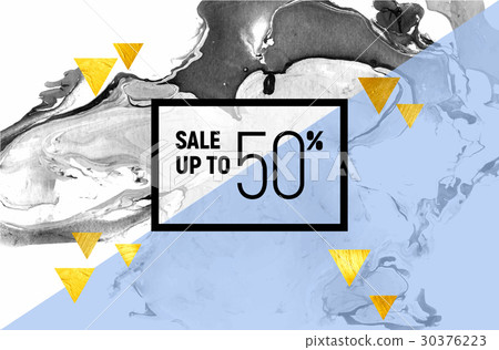 Sale Poster. Black and White Marble Baclground Sale Poster. Black and White Marble Baclground 30376223