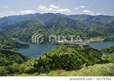Tanzawa mountain of fresh green and Lake Miyagase 30376460