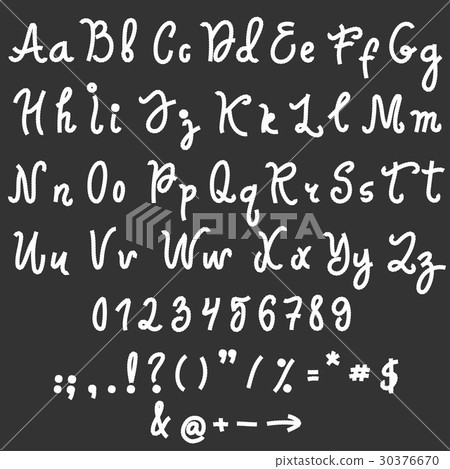Vector alphabet. Hand drawn letters. Vector alphabet. Hand drawn letters. 30376670
