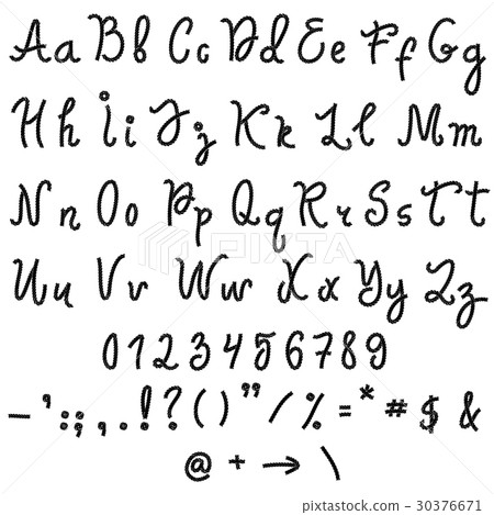 Vector alphabet. Hand drawn letters. Vector alphabet. Hand drawn letters. 30376671
