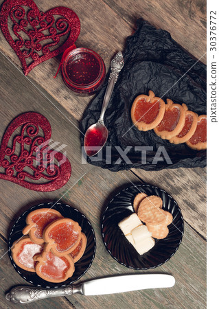 Romantic breakfast. Cookies and biscuits Romantic breakfast. Cookies and biscuits 30376772