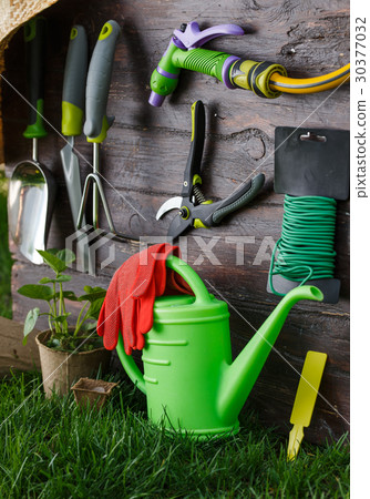 Gardening tools and equipment closeup in the 30377032