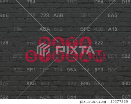 Data concept: Data Stream on wall background Data concept: Data Stream on wall background 30377269