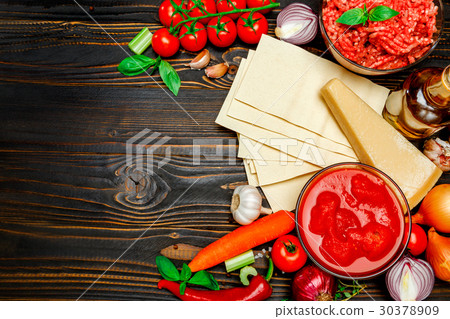 dried uncooked lasagna pasta sheets and 30378909
