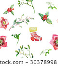 Seamless Pattern with Christmas  Sock 30378998