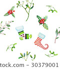 Seamless Pattern with Christmas  Sock 30379001