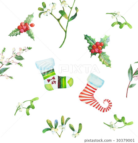 Seamless Pattern with Christmas Sock Seamless Pattern with Christmas Sock 30379001