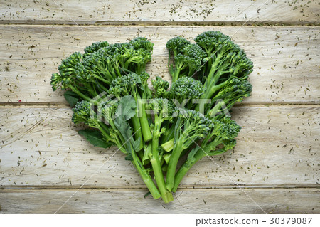 broccolini forming a heart 30379087